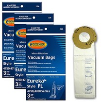 EnviroCare 교체용 마이크로 여과 진공 청소기 더스트 백 유레카 스타일 PL 업라이트 진공 청소기 9 백 114140 가성비