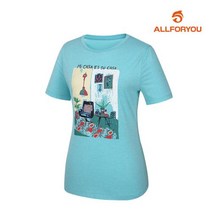 [올포유] [올포유] 여성 라운드 반팔 티셔츠 AWTRJ6151-830_G