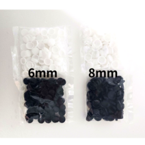 협신 칼브럭 칼블럭 캡 6mm 8mm 흰색 검정색 1봉 100ea, 캡 8mm 검정색, 1개