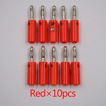 10pcs 오디오 스피커 나사 바나나 골드 플레이트 플러그 커넥터 4mm 재고 있음 블랙 레드 facotry 온라인 도매 골든, [07] 10pcs Red