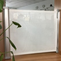 강아지 어질리티 애완견 울타리 문 보안 조절 가능 매직 개 문 실내 및 실외 안전 알루미늄 가드 아기 놀이펜 울타리 애완 동물 용품, 78CM x 130CM, White