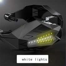 Yamaha 155 Aerox 650 Xvs Banshee Bws 100 125 용 회전 신호가있는 범용 오토바이 앞 유리 커버 핸드 가드, 02 WHITE LED