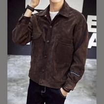 남성 팔 자수 골덴 스웨이드 트러커자켓 점퍼 편안한