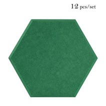 흡음판 방음 보드 음악실 흡음재 홈 침실 음향 패널 단열 사운드 흡수 장식 개, Small hexagon, 30-Gemstone Green, 12mm High Density