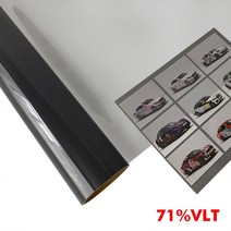 자동차 윈도우 포일 프로텍터 71% 투과율 19.7 ''x 118.1 ''태양 자외선 차단 틴팅 필름, 02 3m Transmittance42.9