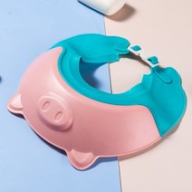 아기 수영 샤워 캡 목욕 샴푸 조절 가능한 눈 보호 헤드 워터 커버 베이비 케어 워시 헤어 0-6 세 어린이, 04 Pink Green