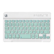 UB BK1 휴대용 무선 블루투스 키보드 슬림형, 민트, 스몰