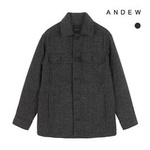 [앤듀] 유니 울혼방 아웃포켓 셔츠카라 셔켓(O194JP010P)