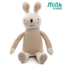 [밍크엘레팡] 토름이 오가닉 딸랑이 인형, 핑크