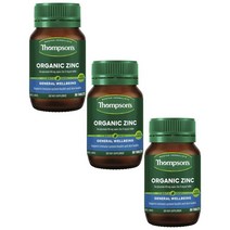 Thompsons 톰슨 유기농 아연 징크 Organic Zinc 80정, 3개