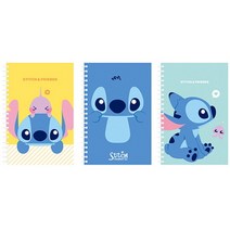+[플렉스온]+희망 디즈니 스티치 미니 좌철 스프링 노트 (랜덤 5권) 학생 필기 문구용 공책+[FLEXON]+