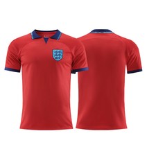 2022 카타르 월드컵 대표팀 아르헨티나 메시 프랑스 브라질 유니폼 단상 축구복 도매, 2022 잉글랜드 레드 - 엠블럼 포함