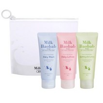 밀크바오밥 베이비 여행용 3종 키트, 베이비 워시70ml 로션70ml 수딩젤로션70ml, 3세트