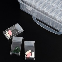 64칸 칸막이 케이스 수납박스 피어싱 네일아트 재료 머리끈 악세사리