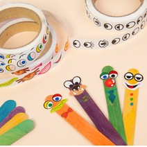 어린이집 캐릭터 눈코입 롤스티커, 상품선택, 컬러 눈