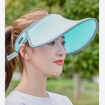 20대 야외활동 민트색 햇볕차단 썬햇 썬캡스타일