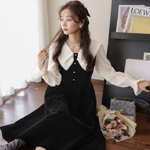 돌잔치엄마 원피스 봄 팔뚝커버 벌룬 퍼프소매 루즈핏 롱드레스