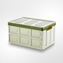 정리정돈 휴대용 공간활용 폴딩박스 L, 카키, 1개