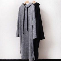 빅사이즈사랑해요 B686L001 메란지테입후드원피스 GO