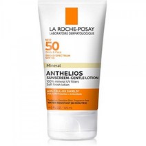 La Roche-Posay Anthelios 미네랄 선 스크린 젠틀 로션 브로드 스펙트럼 SPF 50 산화 아연과 이산화 티타늄을 포함한 얼굴