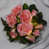 장미 무드등 1000일 로즈데이 미니화환 참신 꽃 요정 조명 인공 비 화환 부케 구리, 복숭아 꽃 봉오리 장미, 0-5w