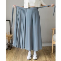 주름 밴딩 쉬폰 플리츠 치마바지