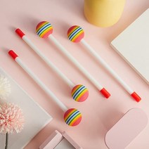 14 Pcs 롤리팝 드럼 Mallet 스틱 라운드 레인보우 해머 타악기 스틱 플라스틱 드럼 스틱 어린이 Mallet, [01] Blue