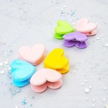 컬러하트 집게 데코 페이퍼 클립, 블루