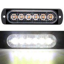 벤츠트럭부품트럭 용 6led 초박형 자동차 사이드 마커 조명 스트로브 램프 led 경찰, 하얀, 1 조각