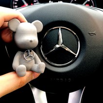 자동차석고방향제 베어브릭 곰돌이 차 자동차 송푸구 bmw 벤츠 아우디 현대 기아, 07.베이비파우더, 화이트, 1개