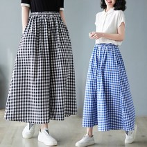 도니와 여성 밴딩체크 와일드팬츠 데일리룩 편한바지 체크치마바지 체크팬츠 데이트룩 홈웨어 엄마바지 문센치마 빈티지룩 예쁜바지 예쁜팬츠 체크와일드 밴딩와일드 여행패션 리조트룩 빅사이즈