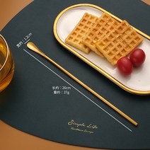 꿀봉 머들러 스틱 롱 티스푼 커피믹싱 분유 커피 긴손잡이 304 스테인리스 스틸 허니분유 밀크티 드레싱 스푼 신기, 09 304골드2뿌리 없음(260mm)