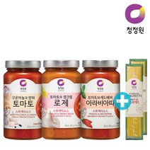 청정원 스파게티소스 토마토600g 1개+로제600g 1개+아라비아따600g 1개+증정 면500g 2개, 단품