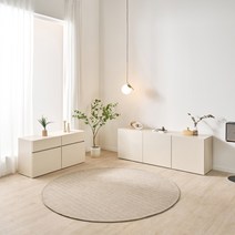 리엔까사 조아 높은 거실장 티비다이, 서랍형, W1200, 화이트(유광펄)