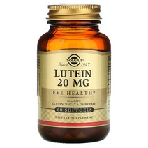 솔가 [4개 SET] 루테인 20mg 60정 (소프트젤) Solgar Lutein 60softgels, 1개