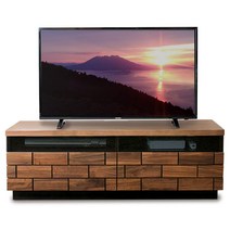 [40-43 형 추천] 아이리스 플라자 TV 대 텔레비전 보드 로우 보드 폭 120 cm 깊이 40 cm 높이 39 cm 24 형 26 형 32 형 브라운 천연 나무 서랍 첨부 블록 디자인 도어 첨부 완성품 T-BTV-120