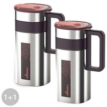 트윙고 네모나 스텐물병 1.5L 1+1, 로제와인