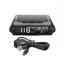 4세대카니발hud 카니발 hud 헤드업 디스플레이 자동차 무선 헤드 업 태양 광 구동 윈드 스크린 프로젝터 디지털 속도계 범용 속도 과속 경보, 검은색