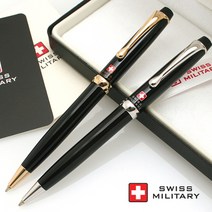 (무료각인)스위스밀리터리 406 미니 블랙 볼펜(장식부선택), 406BG(금장), 각인신청(주문시 추가정보 요청 메시지 입력), 리본포장