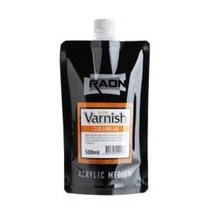 hir 1865 라온 그로스바니쉬 500ml 파우치 용기 아크릴물감 젯소 보조제 유광바니쉬 바니쉬, hir◇상품선택◇