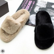 신신고 여성 방한슬리퍼 여자 겨울 털 실내화 사무실용 거실화 굽2.5cm SO 672