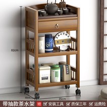 이동식 선반 무빙 트롤리 카트 다용도 서빙 원목 우드 가정용 키친 미용실 병원 캐리어 수납, 3단 서랍형-35 (바퀴형)