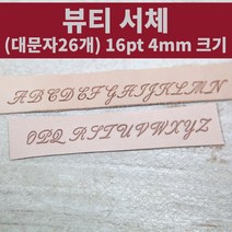 로스킨 4mm 조합형 불도장(뷰티 필기체 대문자 26개 세트)
