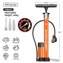 미니산소통 공기통 xunting bike pump super hand air floor inflator pump max 160psi 자전거 타이어 게이지 디지털 디스플레이 밸브, 게이지가 있는 p38bc01s