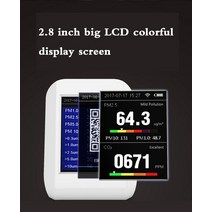 미세먼지측정기 대기 오염 CO2 측정기 먼지 입자 계수기 이산화탄소 검출기 PM 2.5/1.0/10, 한개옵션0