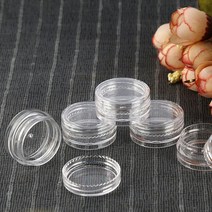 다용도 플라스틱 원통 슬라임 통 납작이 클리어 보틀 5ml, 1개