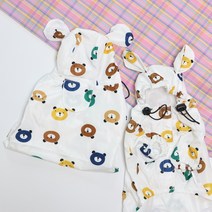 강아지 우비 곰돌이 레인코트 중형견 대형견 S-3XL