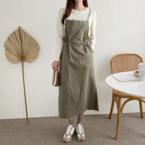 수키 스판 멜빵 원피스 1084158