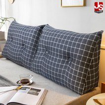 JS리빙 등받이 쿠션 침대 소파 삼각 허리 등 목 받이 방석 거실 사무실 바디필로우 모유 수유 베개 솜포함 침실 인테리어 롱등쿠션 67*17*33, 샌디 쿠션