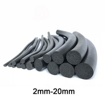 블랙 EPDM 고무 폼 씰링 스트립 캐비닛 어 씰용 라운드 스폰지 코드 바 23456789023456820mm, 02 Dia 2.5mm_02 2 Meters